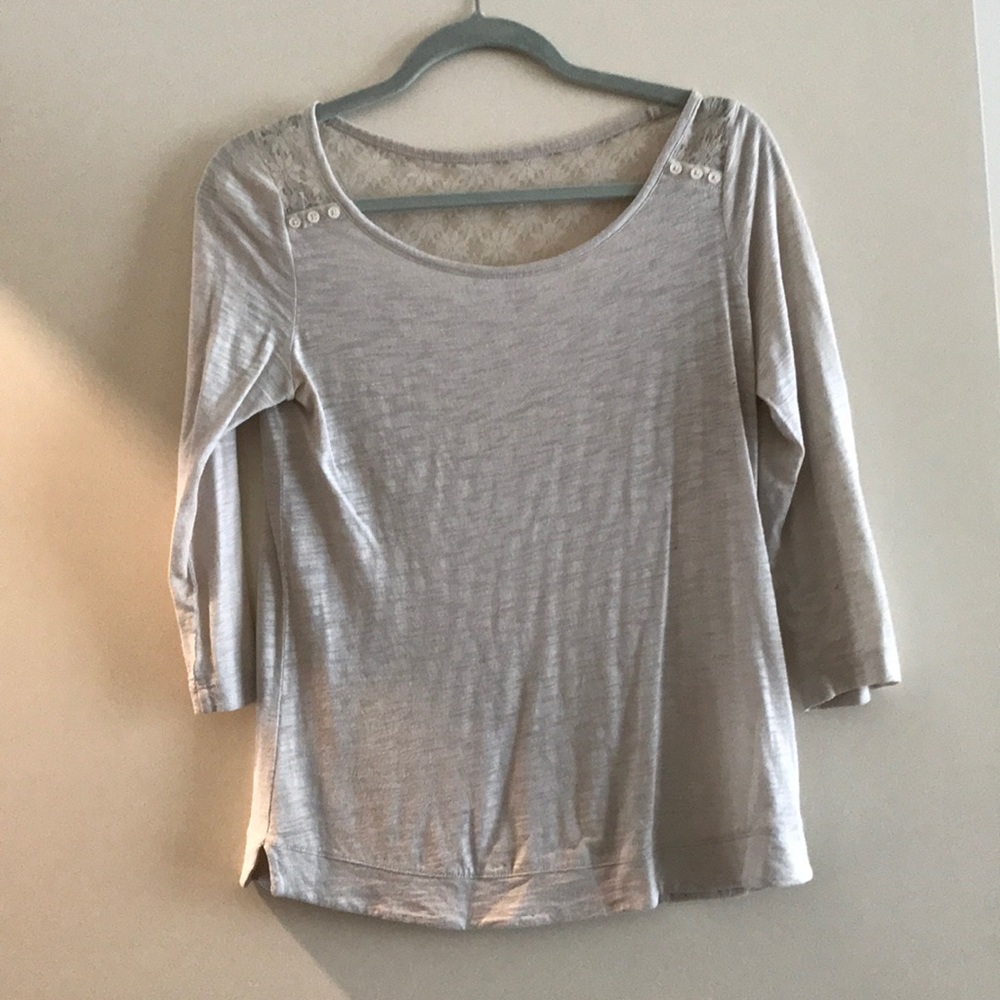 Cream lace top